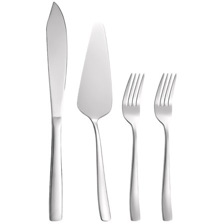 Winco TWP-51 Pie Server with Offset, White Polypropylene Handle, 4.63 x ...