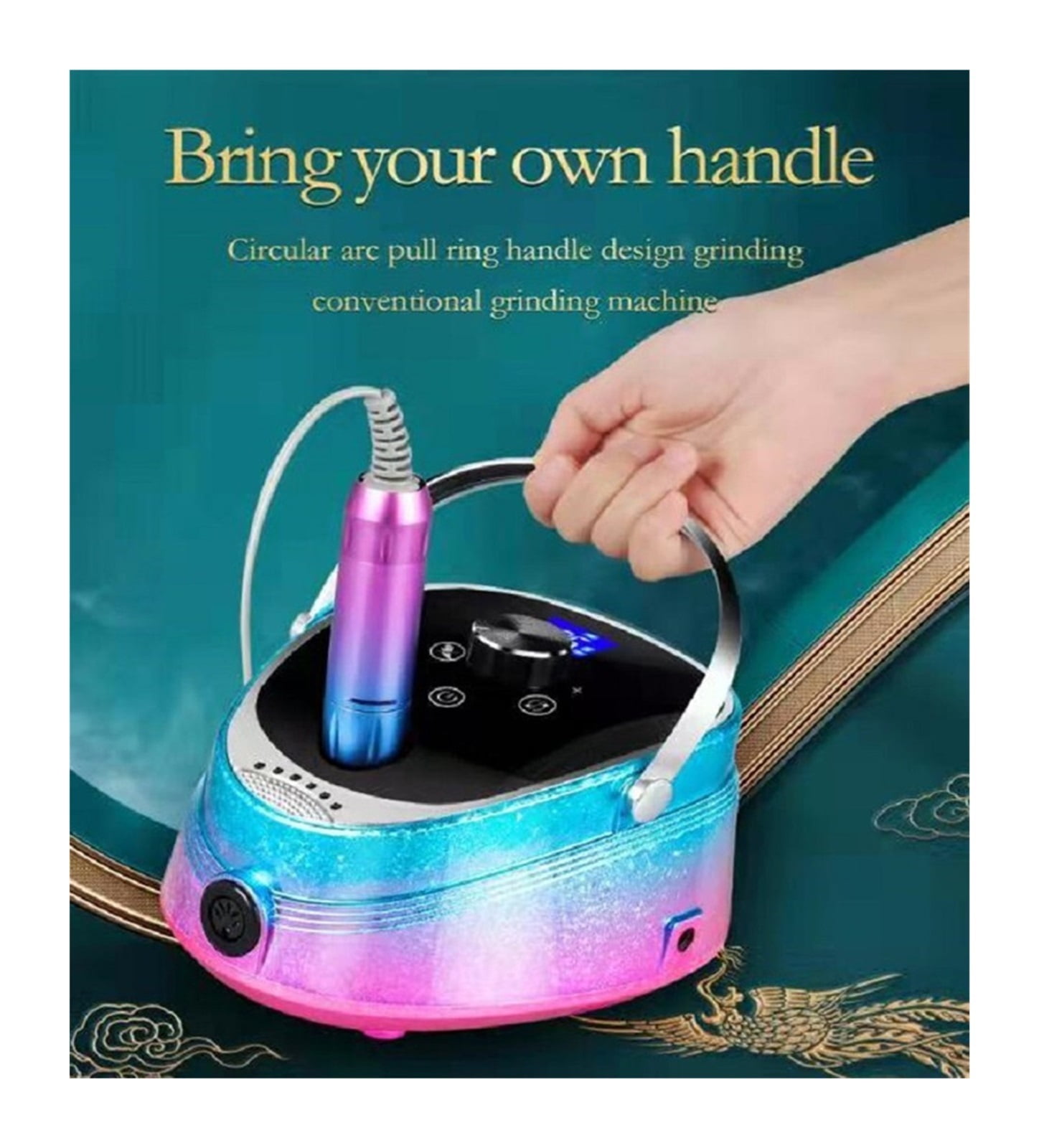 Rechargeable Nail Drill Machine,35000 RPM Nail Gel Polisher,Portable Nail Drill For Manicure Milling Machine ,Lightweight and Portable