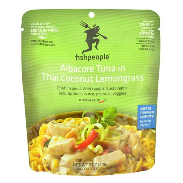 Fish People Albacore Tuna Pouch, in Thai Coconut Lemongrass, 7 Oz