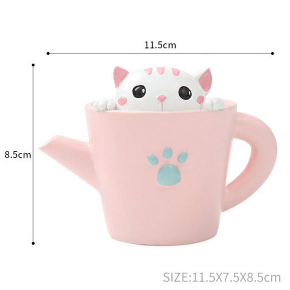 ENJOY Cute Cat Dog Animal Shape Flower Plant Pot for Garden Desktop