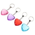 thumbnail image 3 of 4pcs Forma de corazón Llaveros Acrílico Llaveros Hermoso llavero Anillos Clave Colgantes, 3 of 5