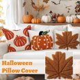 thumbnail image 4 of Throw Pillow Cover Tufted Polka Dot Pumpkin 18 x 18 Inch 1 Piece Single Sided Print Decorative Cushion Cover for Fall Halloween Thanksgiving Party Decor Living Room Couch Bed Sofa Home Decoration, 4 of 5