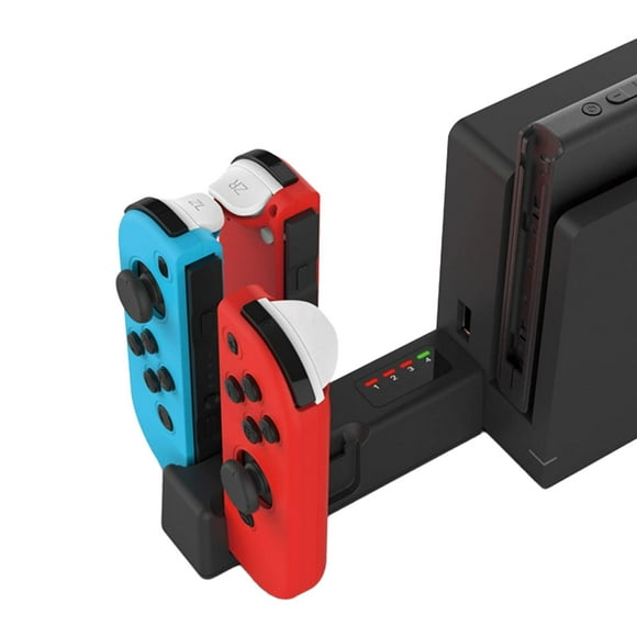 Cargador portátil para Switch Joy-Con, base de carga para mandos de videojuegos, estación de carga para gamepads con indicador LED
