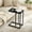 Black, variant on VECELO C-Shaped End Table, Side Table for Sofa, Couch Table with Metal Frame, Small TV Tray Table for Living Room, Bedroom, Gold