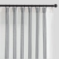 thumbnail image 1 of Cortinas Jinchan, mezcla de lino a rayas, 214 cm de largo, color negro, 1 of 9