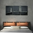 thumbnail image 4 of Cityscape Wall Art Cleveland City Skyline Pictures 3 Piece Canvas Paintings Contemporary Artwork City Night View Panorama Posters and Prints Stretched Framed Ready to Hang, 48" Wx24 H, 4 of 5