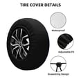 thumbnail image 4 of Balery Blue Marble And Goldtire Cover Waterproof Dust-Proof, Universal Spare Wheel Tire Cover For Trailer, Rv, Suv Truck And Vehicle Camper Accessories-14 Inch, 4 of 9