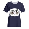 thumbnail image 5 of Mujeres Casual Béisbol Mamá Tie-dyed Impreso Manga corta Cuello redondo Pullover Blusa Camiseta Tops OAVQHLG3B Store lin121212, 5 of 5