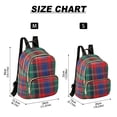 thumbnail image 2 of FORMRS Mini Backpack Purse for Women Quilted Travel Daypack Casual Shoulder Bag, Red Green Pattern, 2 of 7