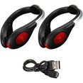 thumbnail image 4 of Clip de Chaussures à DEL S Chargement Usb pour Course Ar Sécurité Pluie Jogging Clignotant Extérieur, Course S(Rouge)(Sans ), 4 of 4