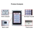 thumbnail image 3 of Metal RIFD out door keyboard access control Keypad rfid card reader for security system ,Ultra-Quiet Operation, 3 of 6