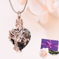 thumbnail image 2 of Tree of Life Urn Necklace for Ashes with Birthstone Heart Cremation Jewelry with Funnel Filler Memorial Jewelry Gifts for Women, 2 of 7
