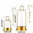 thumbnail image 3 of Metal & Glass Candle Holder Gold Set of 2, Decorative Candlestick Pillar Candle Holder with Clear Glass for Wedding Party Christmas Holiday Dining Table Centerpiece Lanter, 3 of 9