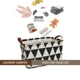 thumbnail image 5 of Howarmer Rectangular Storage Basket, Collapsible Laundry Basket, Waterproof Canvas PE Coating Large Storage Bins Gift Baskets for Children, Office, Bedroom, Clothes,Toys - Black Inverted Triangle, 5 of 6