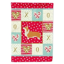 Carolines Treasures CK5944GF Pembroke Corgi Love Flag Garden Size Small multicolor