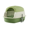 thumbnail image 2 of Large Covered Litter Box with Lid, Fully Enclosed Cat Litter Pan, Splash Proof Toilet Tray with Shovel for Cats, 2 of 7