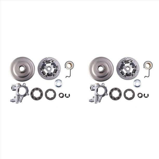 2X Tambor de Embrague 3/8 Pulgadas 8T 7T Kit de Llanta de Piñón para MS361 MS 361 Bomba de Aceite Motosierra de Engranaje Helicoidal 1128007 1000,1128 160