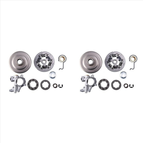 2X Tambor de Embrague 3/8 Pulgadas 8T 7T Kit de Llanta de Piñón para MS361 MS 361 Bomba de Aceite Motosierra de Engranaje Helicoidal 1128007 1000,1128 160