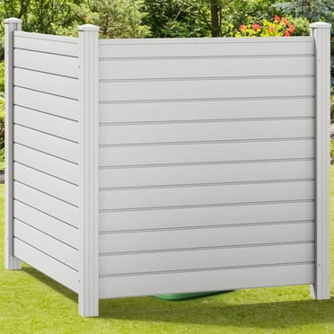 Dextrus Outdoor Fence Privacy Screen for Air Conditioner, 50"W X 50"H, with Metal Stakes, Ideal for Pool Equipment and Trash Can Enclosure,2 Panels