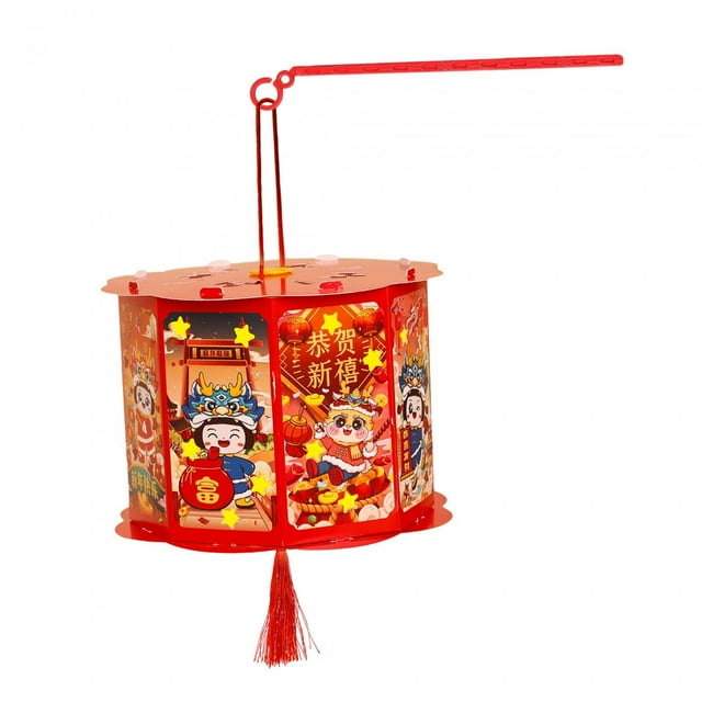 Lipstore Chinese New Year Lantern DIY Material Package Artwork with Light A