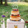 thumbnail image 4 of unbranded Topper De Pastel Con De Cristal Plateado Para Fiestas Y Celebraciones Especiales, 4 of 6