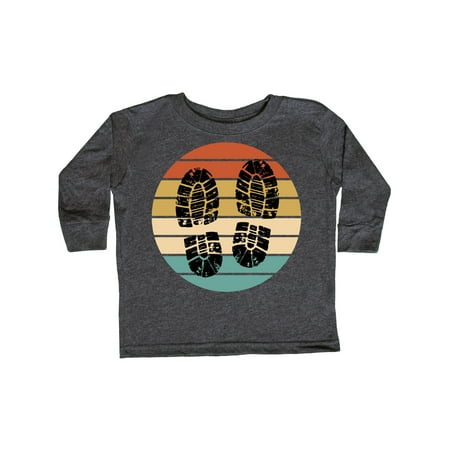

Inktastic Hiking Boots Retro Sunset Gift Toddler Boy or Toddler Girl Long Sleeve T-Shirt