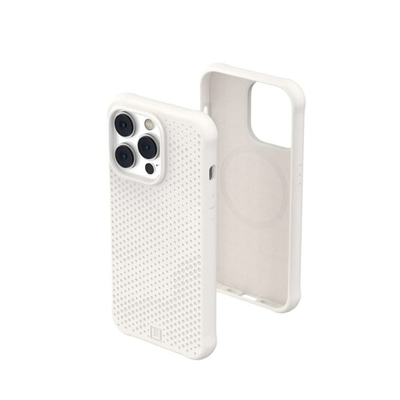 [U] by UAG iPhone 14 Pro Case White Marshmallow 6.1" Dot Built-in Magnet Compatible with MagSafe Charging Slim Lightweight Dropproof Silicone Protective Cover by URBAN ARMOR GEAR
