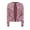 Pink, variant on Women's Fashion Stand Collar Solid Color Sequin Casual Short Jacket for Women Simple for Night Party Evening Long Sleeve Top Sparkly Coats for Women and Fall Coats Silver,S
