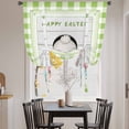 thumbnail image 3 of Sage Green Bunny Easter Balloon Curtains for Living Room/French Door, Eggs Spring Floral Rabbits Wooden Tie Up Curtains 63 Inch Length Energy Saving Kitchen Curtains Shades for Windows 42"x63", 3 of 8