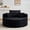 Black, variant on ClinQ 55" Oversized Round Chaise Lounge Chair Indoor, 2.5CM Corduroy Chair with 3 Pillows, Modern Sleeper Boneless Couch, Accent Chair for Living Room or Bedroom, No Assembly Required, Brown