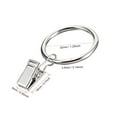 thumbnail image 2 of Uxcell 1.25" Inner Dia 3.5mm Thick Curtain Clip Rings Metal Chrome Plated 16Pack, 2 of 6