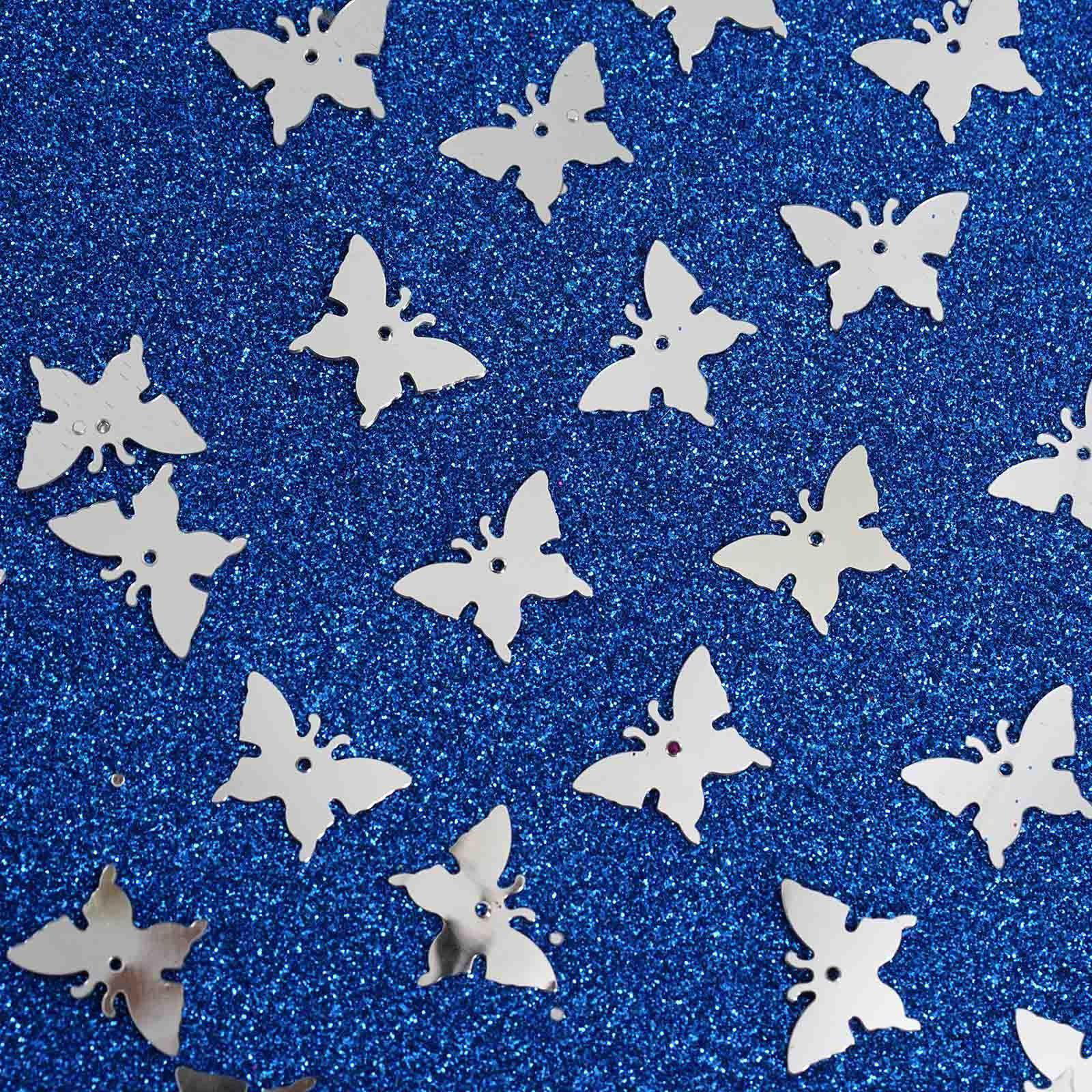 300 PCS Silver Metallic Foil Wedding-Party Butterfly Confetti 