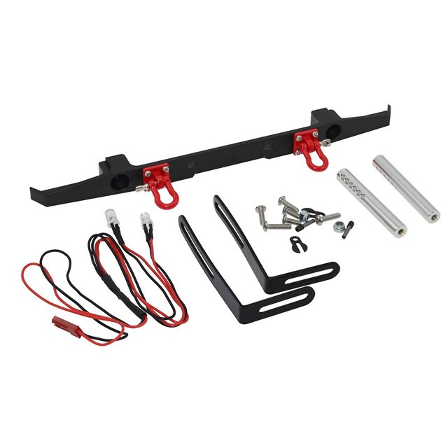 Parachoques Trasero de Metal YONGSHENG para Coche a Control Remoto 1:10 con Luces