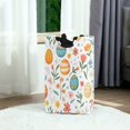 thumbnail image 6 of Yayeee Freestanding Laundry Hamper with Handle Collapsible Large Storage Basket for Clothes, Floral Easter Eggs, 6 of 7