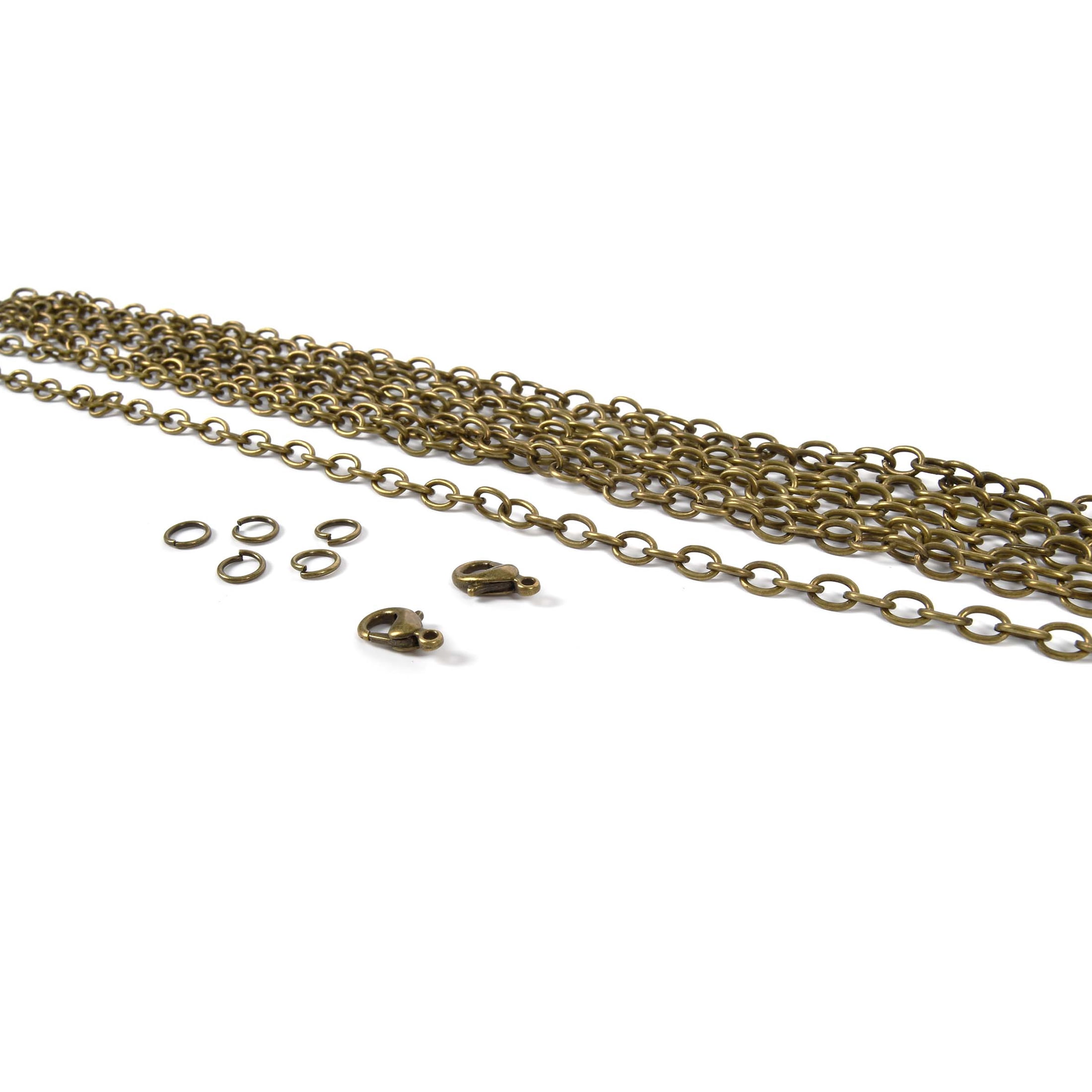 Blue Moon Beads Bronze Metal Oval Cable Chain for Jewelry Making, 18 inches  