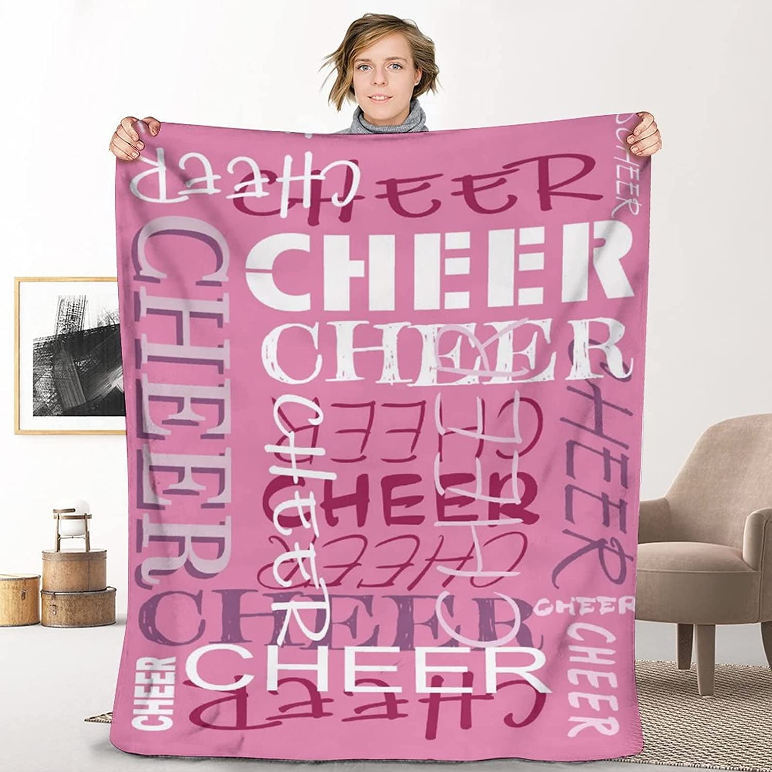 Cheer''s Fleece Throw Blanket Holiday Blanket Fuzzy Warm Cozy Throws for Winter All Seasons Bedding Couch Sofa Bed Office for Teens Adults Women Gift