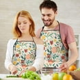 thumbnail image 5 of Pioneer Flower Floral Print Pattern Apron-Garden Aprons for Women with Pockets-Cotton Linen Waterproof Kitchen Cooking Gardening Aprons Adjustable for Kitchen,Cooking,BBQ and Salon 33x27 Inch, 5 of 7