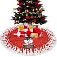 thumbnail image 3 of goowrom Christmas Santa Clause/ Snowman/ Elk Print Tree Skirt Decorative Tools, 3 of 5