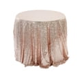 thumbnail image 1 of Feltree Round Glitter Table Cover for Celebrations, Sparkly Party Decor with Heat-Resistant Backing (47" Diameter), 1 of 6