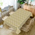 thumbnail image 5 of Nanqianyi Olive Chevron Pattern Rectangle Tablecloth,70x60 Inch,Polyester Waterproof Oilproof Table Cover,Kitchen Dining Decor, 5 of 6