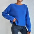 thumbnail image 2 of GigrtiJin Women's Sweater Long Sleeves Causal Crewneck Solid Color Sweaters Warm Comfy Pullover Blouses Tops, 2 of 5