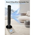 thumbnail image 4 of Tower Fans for Bedroom, 43" Bladeless Oscillating Standing Fan, Touch LED Display, Remote Control, 12H Timer, 3 Speeds 3 Modes, Max 26ft/s Quiet Cooling Floor Fan for Home Office, 4 of 8