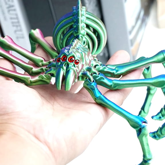 3D Printed tarantula,Flexible Joint Animal lacertid Figurines, Home Office Decor,Fidget Toy for Adults Teens Boy Festival Gifts,Easter Basket Stuffers,Executive Desk Toy
