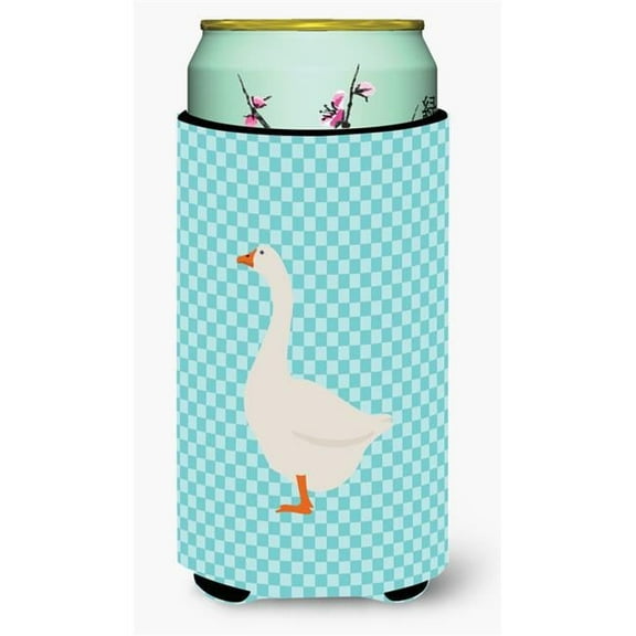 Carolines Treasures BB8066TBC Embden Goose Blue Check Tall Boy Beverage Insulator Hugger