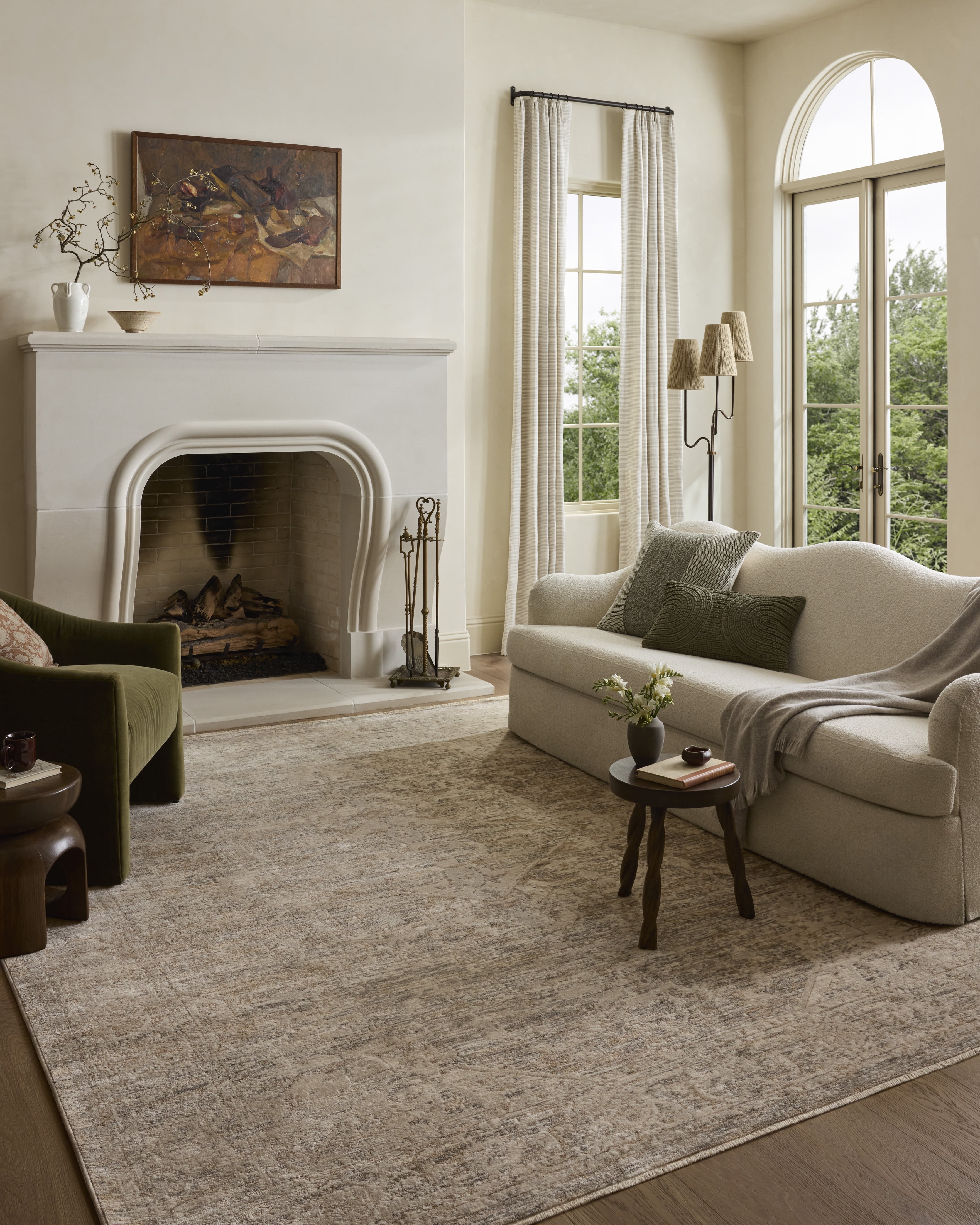 Loloi Clarisse Smoke / Natural 2'-0" x 3'-0" Accent Rug