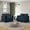 Blue, variant on Modern Sofas Oversized Chenille Oversized Accent Chair Set of 2, Comfy Single Sofa Chair with Large Seat , Modern Armchair Reading Chairs for Bedroom, Living Room,Blue,Rustic Sofas