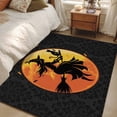 thumbnail image 5 of Fall Halloween Washable Area Rugs 4'x6', Witch Cat Moon Silhouette Cat Low Pile Throw Living Room Rug Non-Slip Sturdy Edge Binding Carpet for Indoor Entryway Bedside Kitchen, 5 of 9
