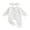 White, variant on Suealasg Baby Girls Fall Footed Romper Bodysuits +Headband 3 6 Months Newborn Girls Crew Neck Long Sleeve Bow Print Full Length Jumpsuit