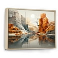 thumbnail image 2 of Designart "Canyons Depths Orange and Grey Canyon" Canyon Floater Framed Canvas Wall Art, 2 of 7