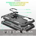 thumbnail image 3 of Galaxy S22 Case, Samsung S22 Case with HD Screen Protector,  [Military-Grade] Magnetic Ring Holder Kickstand Shockproof Protective Phone Case for Samsung Galaxy S22, Black, 3 of 15
